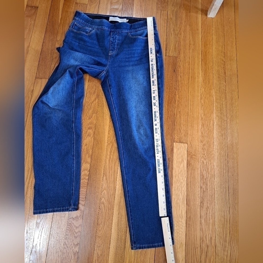 Soft Surroundings Women's Medium Pull On Elastic Waist Pants Denim Jeans Blue - Picture 11 of 11